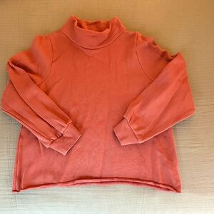 Madewell Cowl Neck Sweatshirt in burnt orange